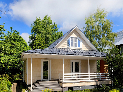 Купить Металлочерепица Гранд Лайн / Grand Line, Kamea, Satin 0,5 цвет RAL9005 черный - изображение 5